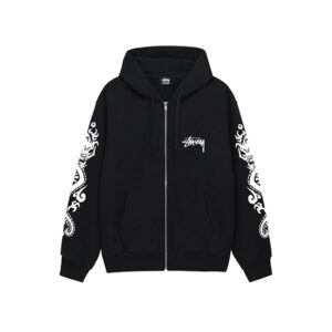 Stussy Dragons Black Zip Up Hoodie