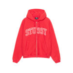 Stussy Outline Red Zip Hoodie