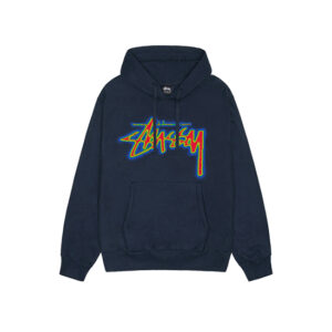 Stussy Thermal Stock Hoodie Navy Blue